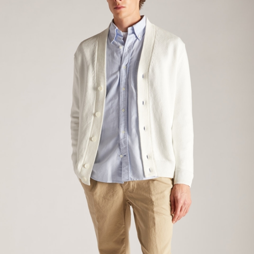 ALBERTO ASPESI Cotton, a Lightweight. Sporting Long Sleeves Light Blue Size 16.5